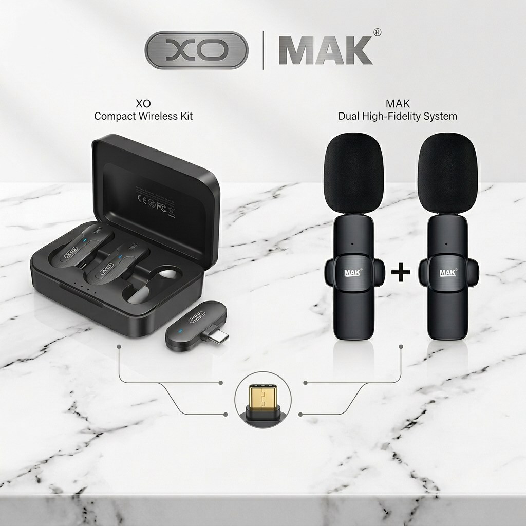 MICROFONO DOBLE XO-MKF09A TIPO C
